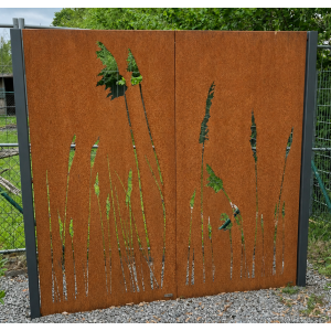 Sichtschutzzaun Stahlblech gepulvert