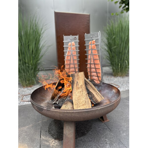 Edelstahl Flammlachshalter